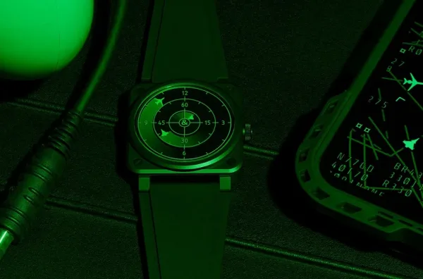 Montre aviaiteur Bell Ross BR 03 Green Radar Ceramic 1