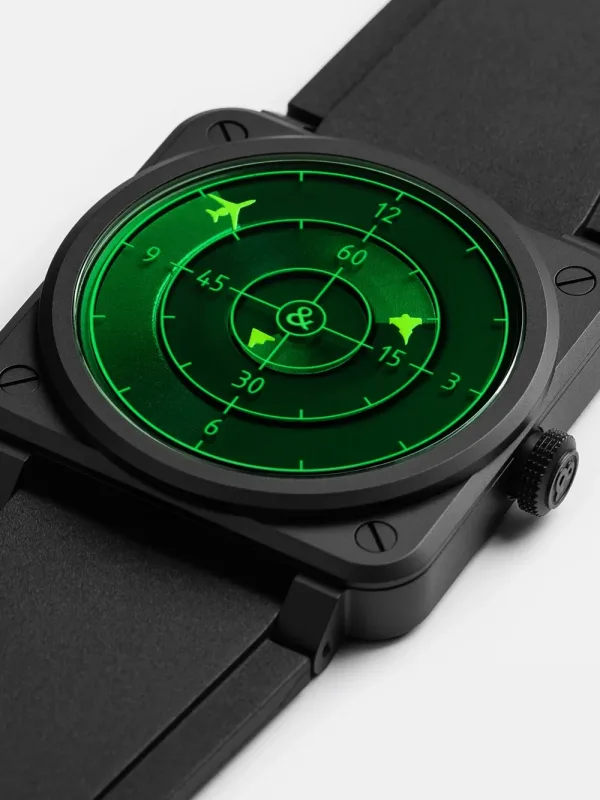 Montre aviaiteur Bell Ross BR 03 Green Radar Ceramic 7