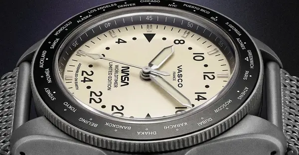 Montre aviateur Vasco NASA Worldtimer Steel 0
