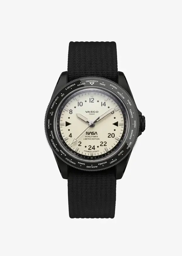 Montre aviateur Vasco NASA Worldtimer Steel 5