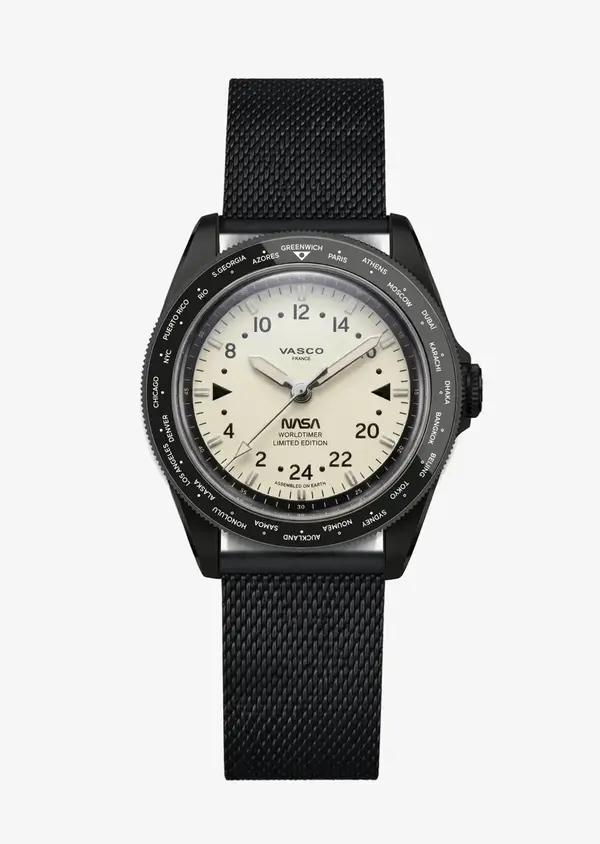 Montre aviateur Vasco NASA Worldtimer Steel 7
