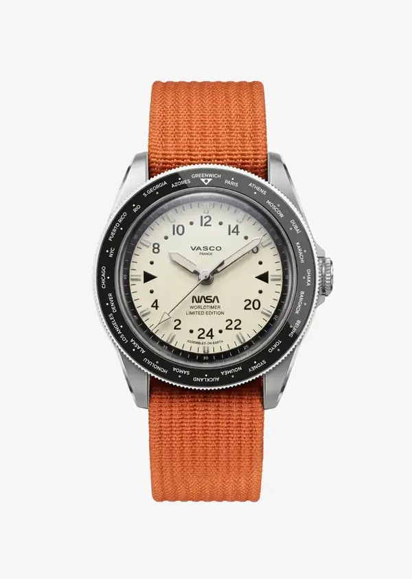 Montre aviateur Vasco NASA Worldtimer Steel 8