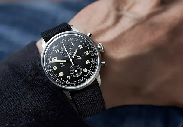 Montre aviateur Yema Flygraf Bi Compax AAE 17