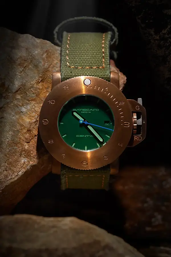 Montre de plongee BATISCAFO Green Dial Zero 45 10