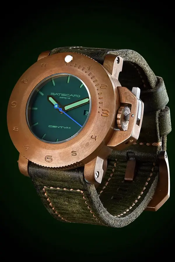 Montre de plongee BATISCAFO Green Dial Zero 45 9