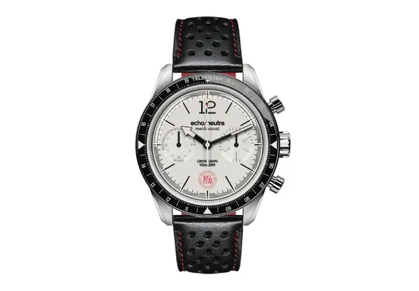 Montre echoneutra 1956 chronographe blanc 15