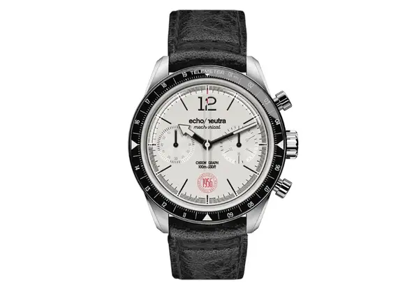 Montre echoneutra 1956 chronographe blanc 17