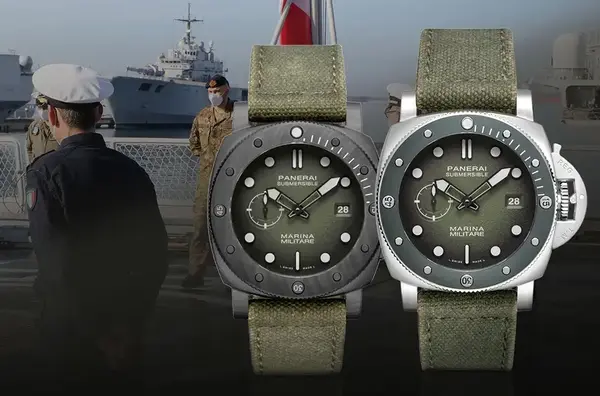 Montre militaire Panerai Submersible Marina Militare PAM01697 6