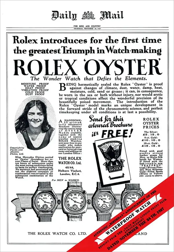 Rolex Oyster Cent ans 1