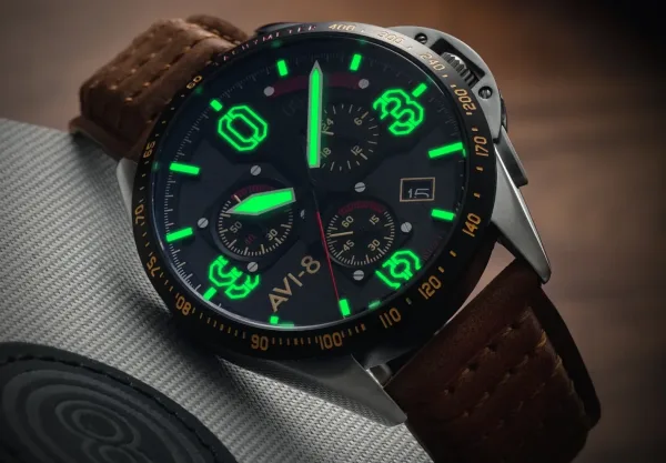 Montre aviateur avi 8 p 51 mustang blakeslee chronograph 20
