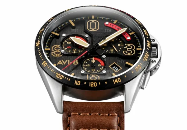 Montre aviateur avi 8 p 51 mustang blakeslee chronograph 26