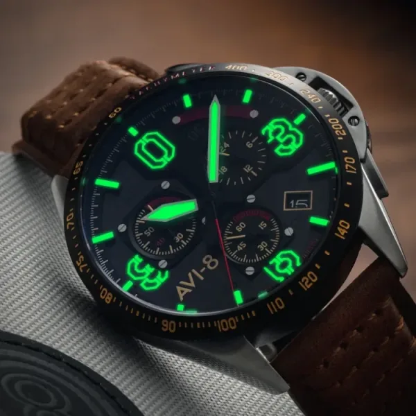 Montre aviateur avi 8 p 51 mustang blakeslee chronograph 4
