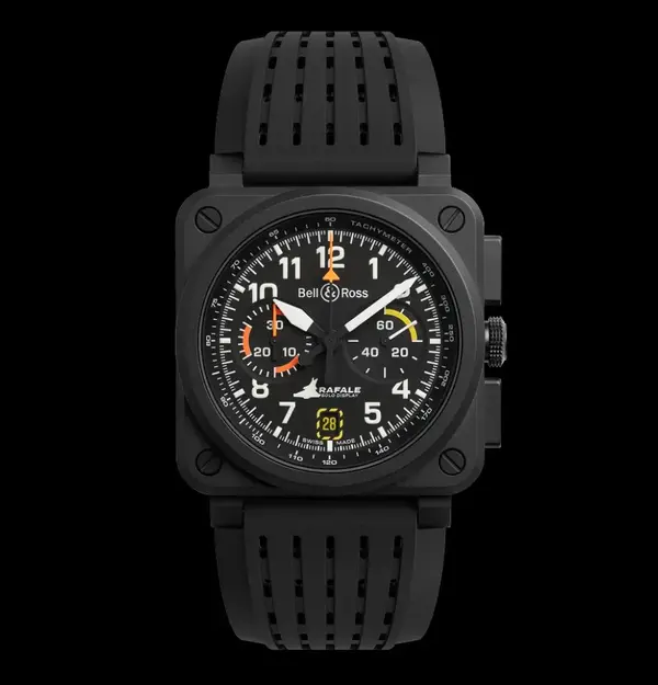 Montre aviateur bell ross br 03 chrono rafale solo display 8