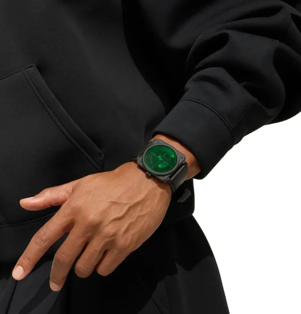 Montre aviateur br 03 green radar ceramic 11