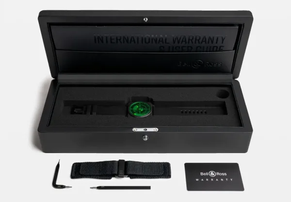 Montre aviateur br 03 green radar ceramic 20