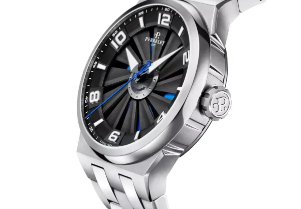Montre aviateur perrelet turbine evo stainless steel a4062 27