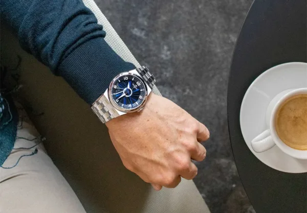Montre aviateur perrelet turbine evo stainless steel a4062 28