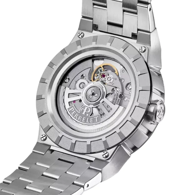 Montre aviateur perrelet turbine evo stainless steel a4062 5