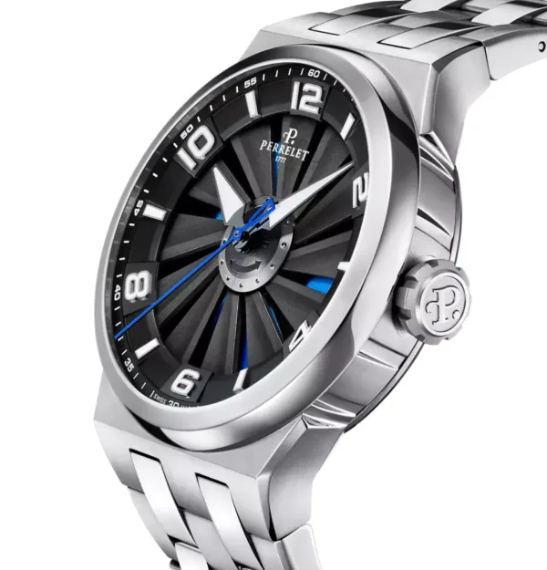 Montre aviateur perrelet turbine evo stainless steel a4062 8