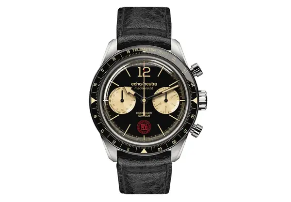 Montre echoneutra 1956 chronographe noir 13 1