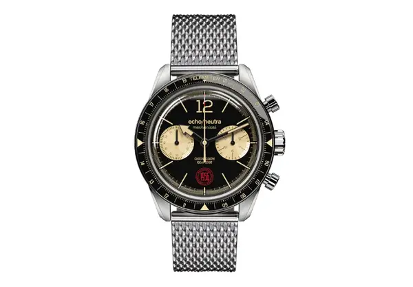 Montre echoneutra 1956 chronographe noir 14