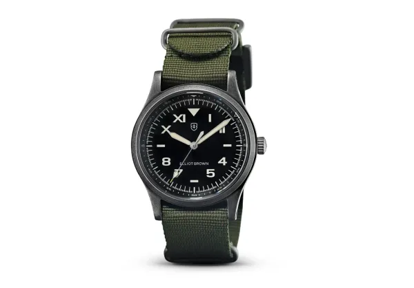 Montre militaire elliot brown arne cali noir 18