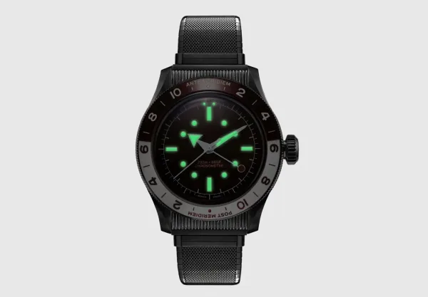 Montre militaire serica chronometre de voyage gmt 39