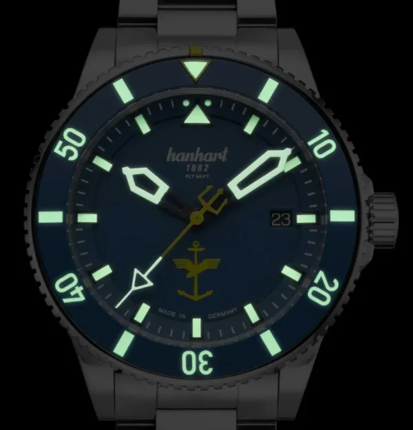 Montre plongee hanhart fly navy 14
