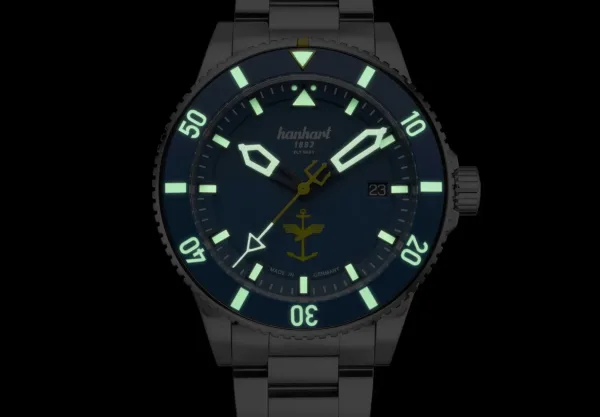 Montre plongee hanhart fly navy 18