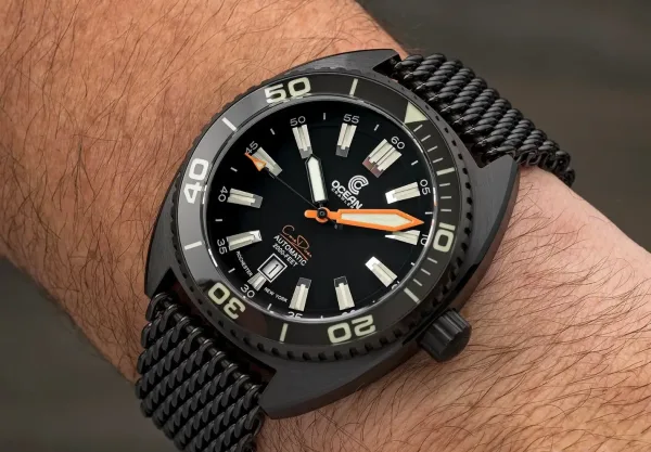 Montre plongee ocean crawler core diver black 22