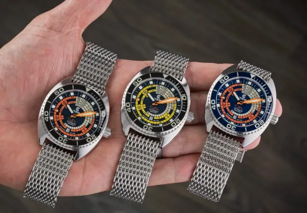 Montre plongee ocean crawler decompression timer 30