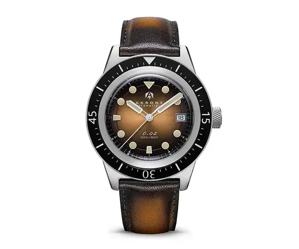 Montre plongee Akrone C 02 Heritage Bourbon 000