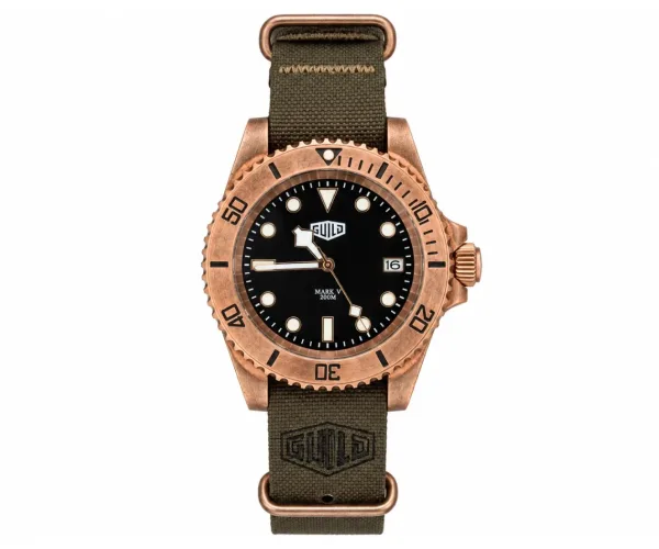 Montre plongee guild mark v bronze heritage diver 27
