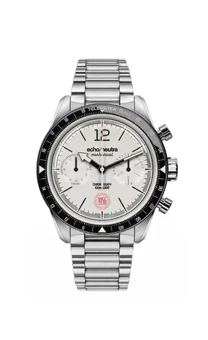 Montre echoneutra 1956 chronographe blanc 3