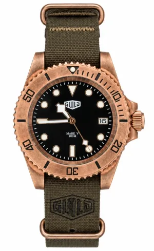 Montre plongee guild mark v bronze heritage diver 28