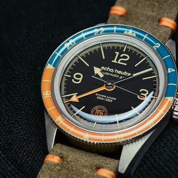 Montre aviateur Echo Neutra 1956 GMT 0