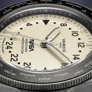 Montre aviateur Vasco NASA Worldtimer Steel 0
