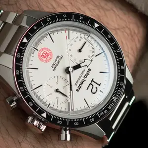 Montre echoneutra 1956 chronographe blanc 0 3
