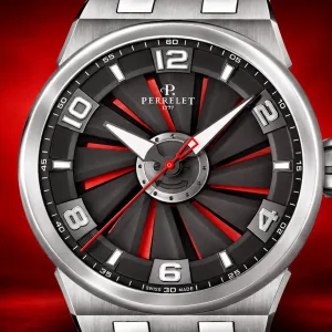 Montre aviateur perrelet turbine evo stainless steel a4062 33