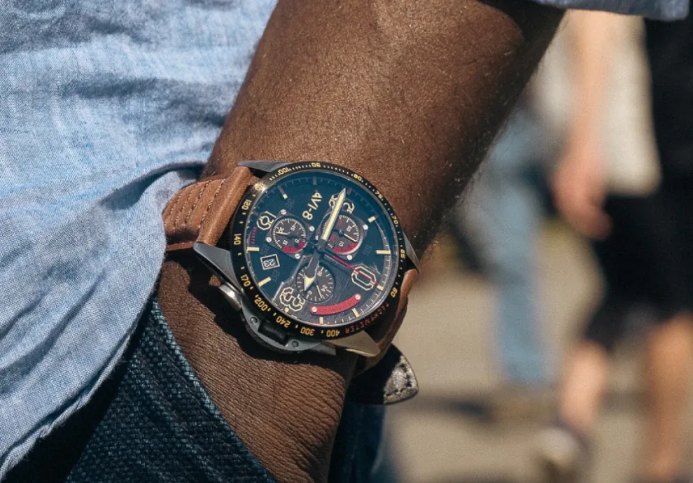 Montre aviateur avi 8 p 51 mustang blakeslee chronograph 12