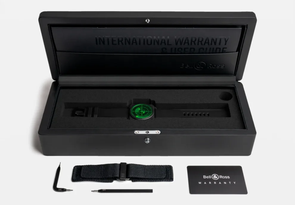 Montre aviateur br 03 green radar ceramic 2