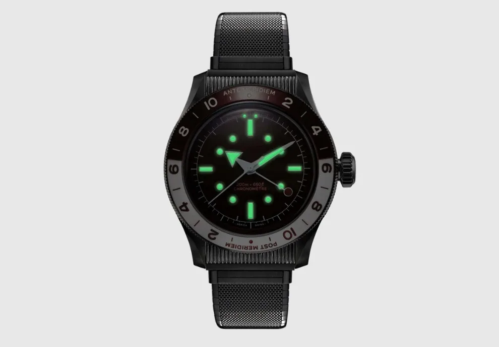 Montre militaire serica chronometre de voyage gmt 2