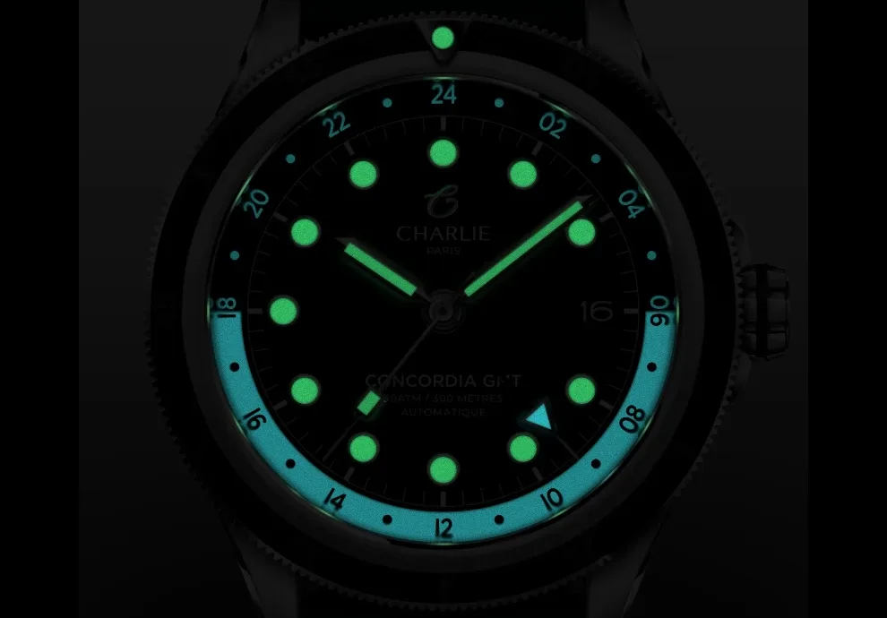 Montre plongee charlie paris concordia gmt 3